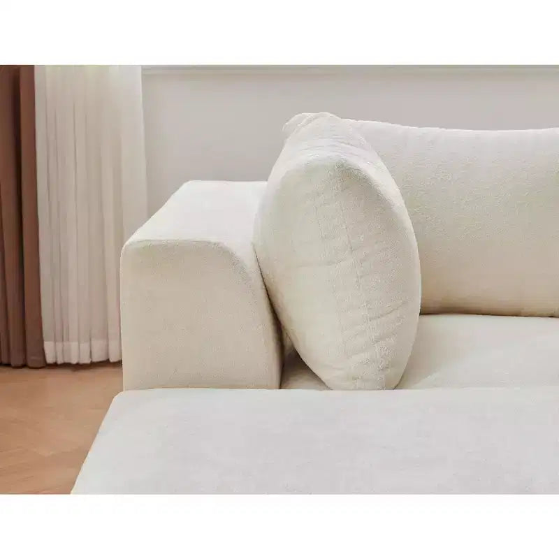 COZONY Canapé moderne 80 pouces avec porte-gobelets, canapé 3 places à assise profonde, canapé confortable pour salon, bureau, appartement