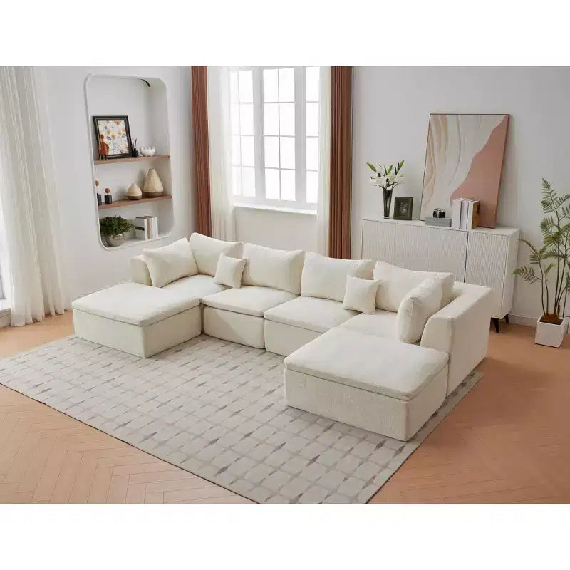 COZONY Canapé moderne 80 pouces avec porte-gobelets, canapé 3 places à assise profonde, canapé confortable pour salon, bureau, appartement