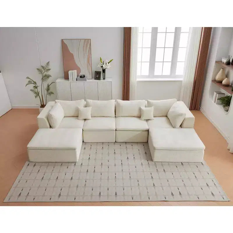 COZONY Canapé moderne 80 pouces avec porte-gobelets, canapé 3 places à assise profonde, canapé confortable pour salon, bureau, appartement