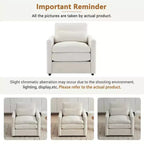 Fauteuil douillet MAYEERTY 31.9, grand canapé nuage confortable, canapé simple à double coussin pour salon, beige