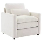 Fauteuil douillet MAYEERTY 31.9, grand canapé nuage confortable, canapé simple à double coussin pour salon, beige