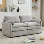 MAYEERTY 68.1 Cozy Upholstered Loveseat Sofa Overside Confy Cloud Sofa Double Cushion Couch for Living Room Light Gray