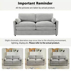 MAYEERTY 68.1 Cozy Upholstered Loveseat Sofa Overside Confy Cloud Sofa Double Cushion Couch for Living Room Light Gray