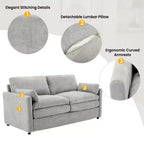 MAYEERTY 68.1 Cozy Upholstered Loveseat Sofa Overside Confy Cloud Sofa Double Cushion Couch for Living Room Light Gray