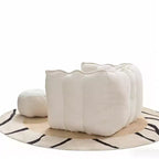 Fauteuil poire souple avec mousse haute résilience, canapé paresseux carré avec repose-pieds, housse pour adultes pour jouer, lire ou regarder la télévision