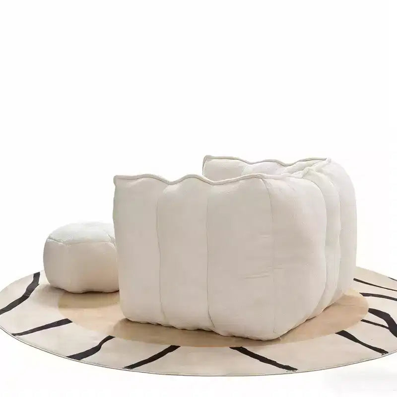 Fauteuil poire souple avec mousse haute résilience, canapé paresseux carré avec repose-pieds, housse pour adultes pour jouer, lire ou regarder la télévision