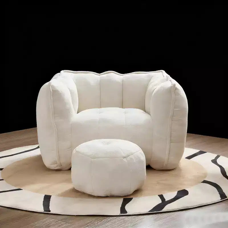 Fauteuil poire souple avec mousse haute résilience, canapé paresseux carré avec repose-pieds, housse pour adultes pour jouer, lire ou regarder la télévision