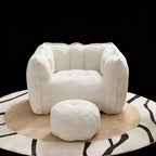 Fauteuil poire souple avec mousse haute résilience, canapé paresseux carré avec repose-pieds, housse pour adultes pour jouer, lire ou regarder la télévision