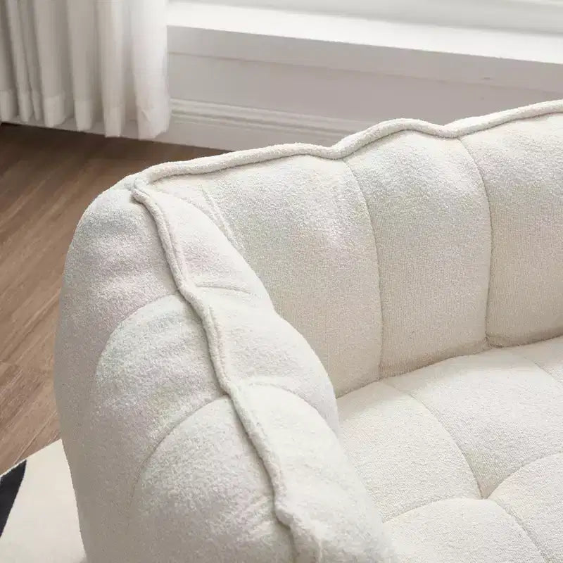 Fauteuil poire souple avec mousse haute résilience, canapé paresseux carré avec repose-pieds, housse pour adultes pour jouer, lire ou regarder la télévision