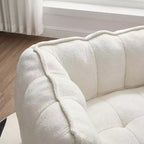 Fauteuil poire souple avec mousse haute résilience, canapé paresseux carré avec repose-pieds, housse pour adultes pour jouer, lire ou regarder la télévision