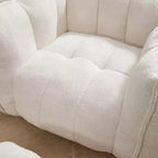 Fauteuil poire souple avec mousse haute résilience, canapé paresseux carré avec repose-pieds, housse pour adultes pour jouer, lire ou regarder la télévision
