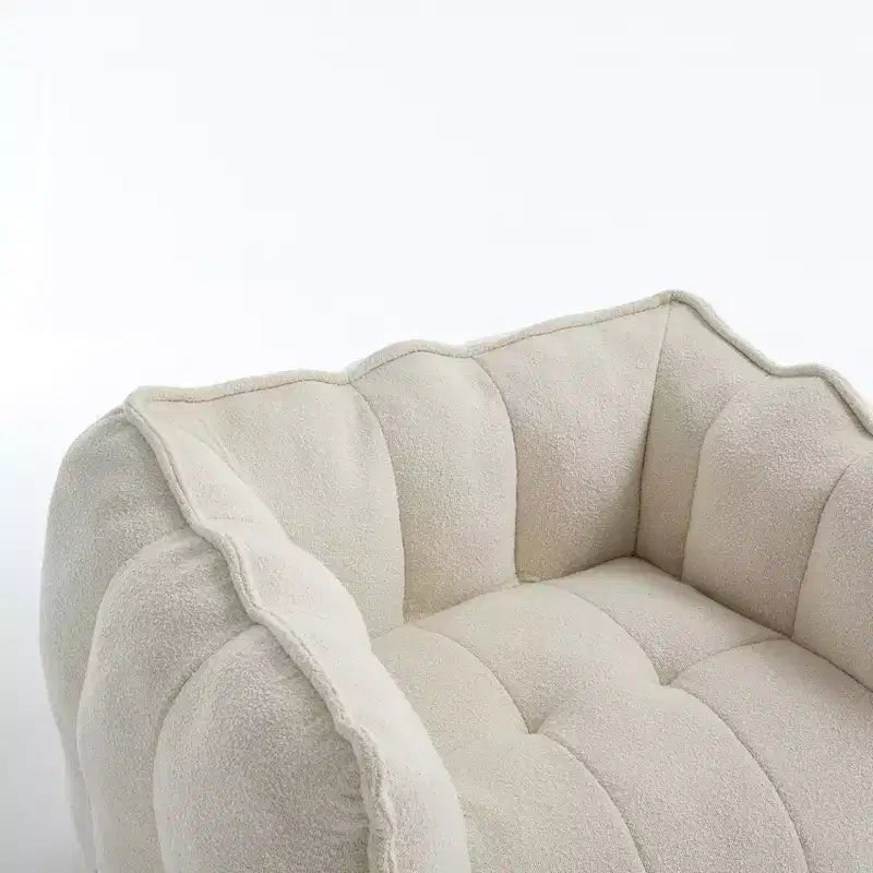 Fauteuil poire souple avec mousse haute résilience, canapé paresseux carré avec repose-pieds, housse pour adultes pour jouer, lire ou regarder la télévision