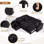 84.75 Sleeper Sofa Bed 2 in 1 Pull Out sofa bed L Shape Couch with Storage Ottoman for Living Room Bedroom Couch and Small Apartment