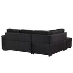 84.75 Sleeper Sofa Bed 2 in 1 Pull Out sofa bed L Shape Couch with Storage Ottoman for Living Room Bedroom Couch and Small Apartment