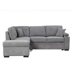 84.75 Sleeper Sofa Bed 2 in 1 Pull Out sofa bed L Shape Couch with Storage Ottoman for Living Room Bedroom Couch and Small Apartment