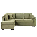 84.75 Sleeper Sofa Bed 2 in 1 Pull Out sofa bed L Shape Couch with Storage Ottoman for Living Room Bedroom Couch and Small Apartment