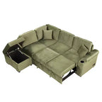 84.75 Sleeper Sofa Bed 2 in 1 Pull Out sofa bed L Shape Couch with Storage Ottoman for Living Room Bedroom Couch and Small Apartment