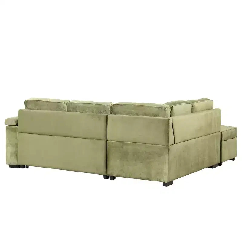 84.75 Sleeper Sofa Bed 2 in 1 Pull Out sofa bed L Shape Couch with Storage Ottoman for Living Room Bedroom Couch and Small Apartment