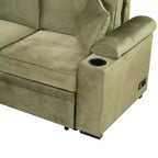 84.75 Sleeper Sofa Bed 2 in 1 Pull Out sofa bed L Shape Couch with Storage Ottoman for Living Room Bedroom Couch and Small Apartment