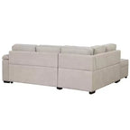 84.75 Sleeper Sofa Bed 2 in 1 Pull Out sofa bed L Shape Couch with Storage Ottoman for Living Room Bedroom Couch and Small Apartment