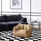 Sofa chairs with highly resilient foam for living rooms and bedrooms, comfortable square lazy sofas, sofas for adults to play, read and watch TV