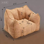 Sofa chairs with highly resilient foam for living rooms and bedrooms, comfortable square lazy sofas, sofas for adults to play, read and watch TV