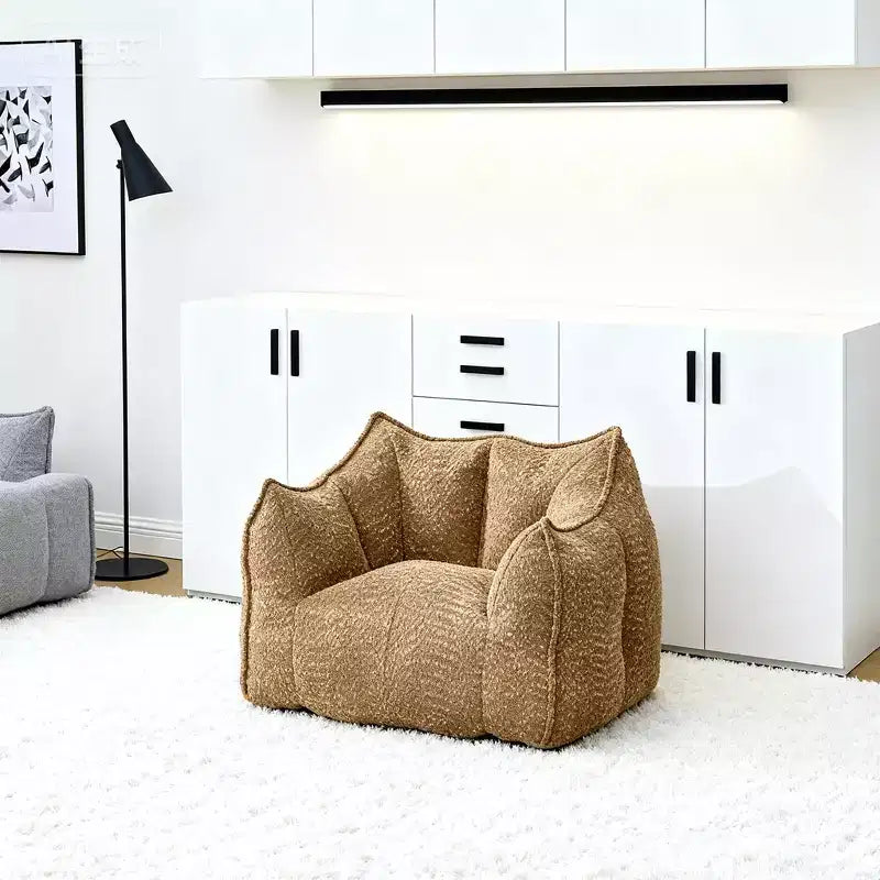 Sofa chairs with highly resilient foam for living rooms and bedrooms, comfortable square lazy sofas, sofas for adults to play, read and watch TV
