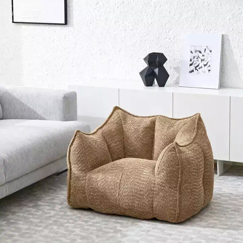 Sofa chairs with highly resilient foam for living rooms and bedrooms, comfortable square lazy sofas, sofas for adults to play, read and watch TV