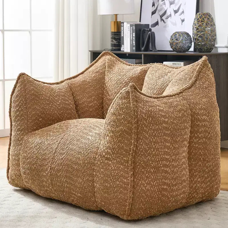 Pouf poire, canapé de sol paresseux pour adultes, chaise de cheminée au design ergonomique, fauteuil inclinable en mousse à mémoire de forme pour salon et chambre