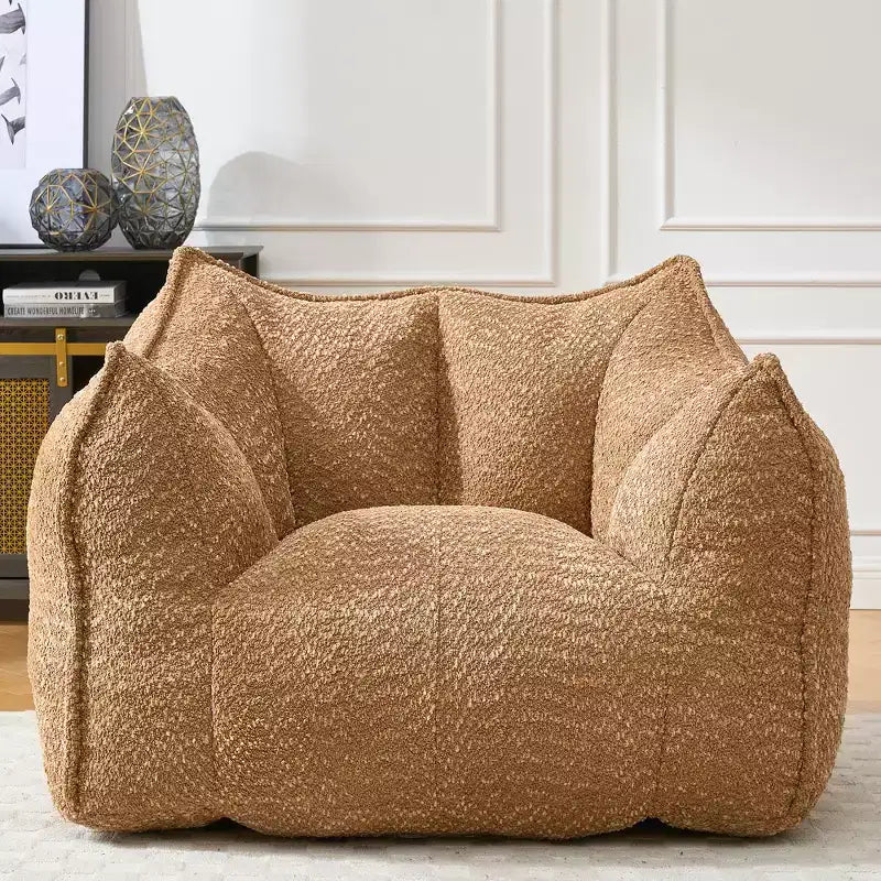 Pouf poire, canapé de sol paresseux pour adultes, chaise de cheminée au design ergonomique, fauteuil inclinable en mousse à mémoire de forme pour salon et chambre