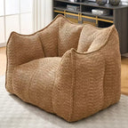 Pouf poire, canapé de sol paresseux pour adultes, chaise de cheminée au design ergonomique, fauteuil inclinable en mousse à mémoire de forme pour salon et chambre
