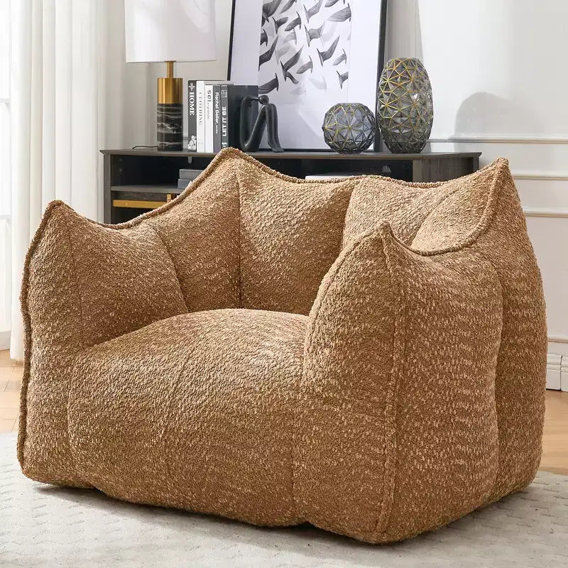 Pouf poire, canapé de sol paresseux pour adultes, chaise de cheminée au design ergonomique, fauteuil inclinable en mousse à mémoire de forme pour salon et chambre