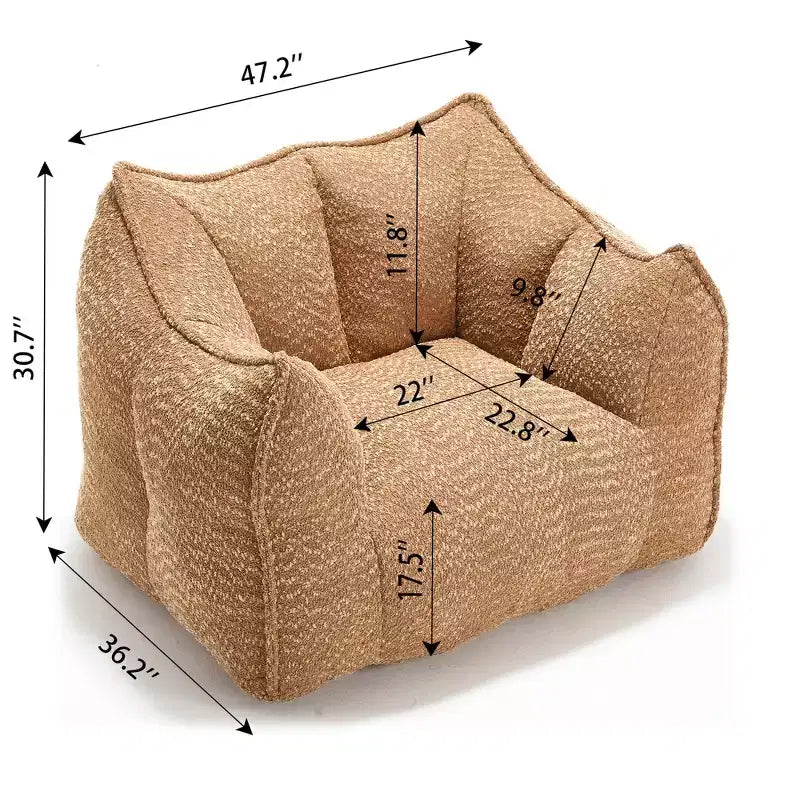 Pouf poire, canapé de sol paresseux pour adultes, chaise de cheminée au design ergonomique, fauteuil inclinable en mousse à mémoire de forme pour salon et chambre