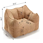 Pouf poire, canapé de sol paresseux pour adultes, chaise de cheminée au design ergonomique, fauteuil inclinable en mousse à mémoire de forme pour salon et chambre