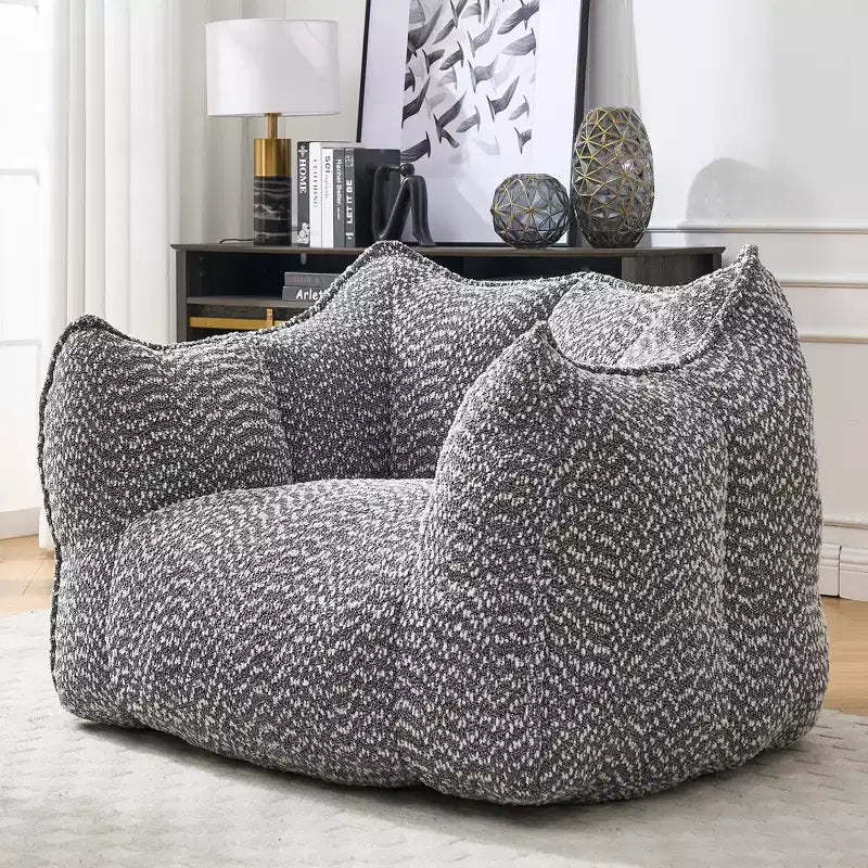 Pouf poire, canapé de sol paresseux pour adultes, chaise de cheminée au design ergonomique, fauteuil inclinable en mousse à mémoire de forme pour salon et chambre