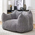 Pouf poire, canapé de sol paresseux pour adultes, chaise de cheminée au design ergonomique, fauteuil inclinable en mousse à mémoire de forme pour salon et chambre