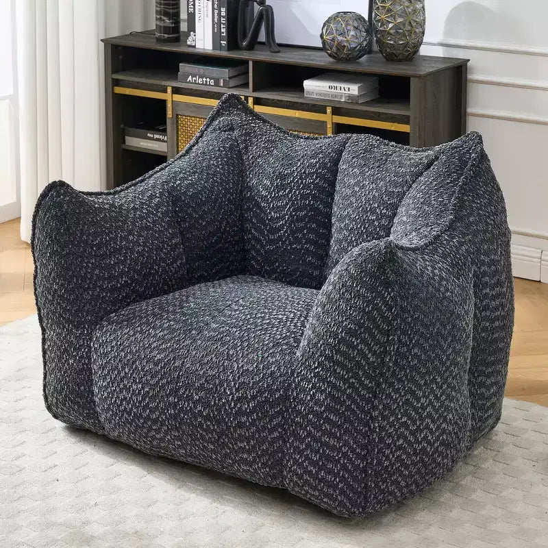Pouf poire, canapé de sol paresseux pour adultes, chaise de cheminée au design ergonomique, fauteuil inclinable en mousse à mémoire de forme pour salon et chambre