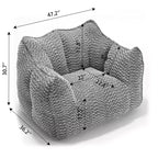 Pouf poire, canapé de sol paresseux pour adultes, chaise de cheminée au design ergonomique, fauteuil inclinable en mousse à mémoire de forme pour salon et chambre