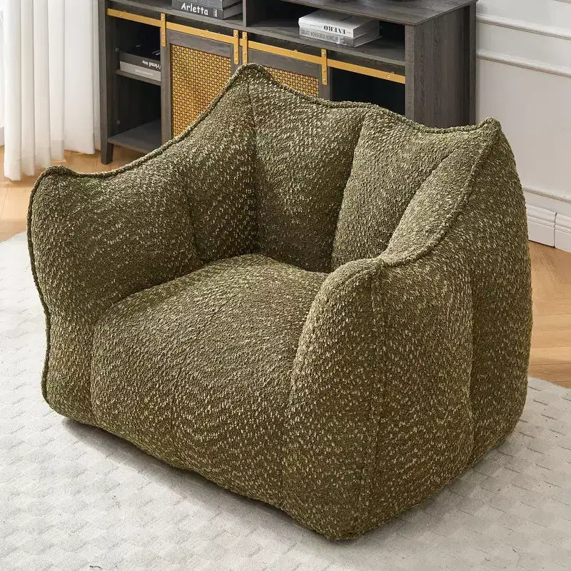Pouf poire, canapé de sol paresseux pour adultes, chaise de cheminée au design ergonomique, fauteuil inclinable en mousse à mémoire de forme pour salon et chambre