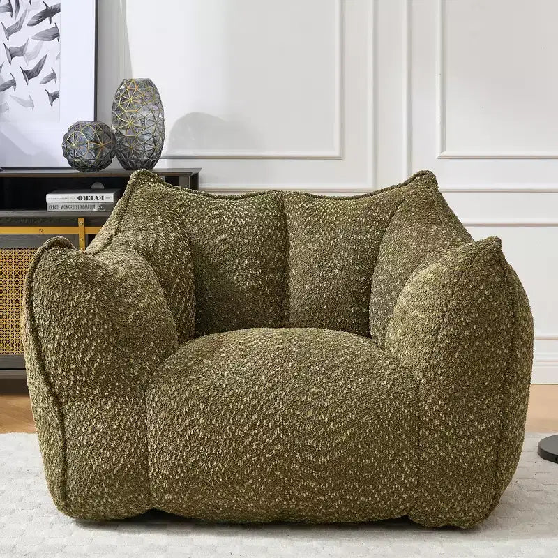 Pouf poire, canapé de sol paresseux pour adultes, chaise de cheminée au design ergonomique, fauteuil inclinable en mousse à mémoire de forme pour salon et chambre