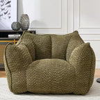 Pouf poire, canapé de sol paresseux pour adultes, chaise de cheminée au design ergonomique, fauteuil inclinable en mousse à mémoire de forme pour salon et chambre