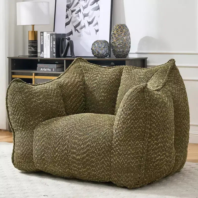 Pouf poire, canapé de sol paresseux pour adultes, chaise de cheminée au design ergonomique, fauteuil inclinable en mousse à mémoire de forme pour salon et chambre