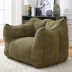 Pouf poire, canapé de sol paresseux pour adultes, chaise de cheminée au design ergonomique, fauteuil inclinable en mousse à mémoire de forme pour salon et chambre