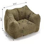 Pouf poire, canapé de sol paresseux pour adultes, chaise de cheminée au design ergonomique, fauteuil inclinable en mousse à mémoire de forme pour salon et chambre