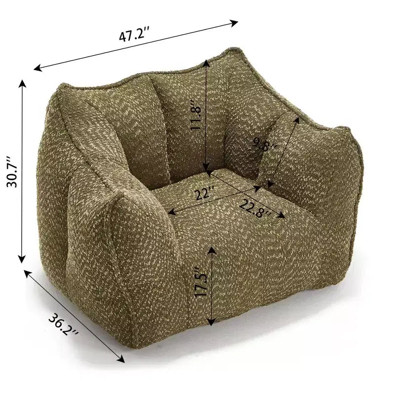 Pouf poire, canapé de sol paresseux pour adultes, chaise de cheminée au design ergonomique, fauteuil inclinable en mousse à mémoire de forme pour salon et chambre