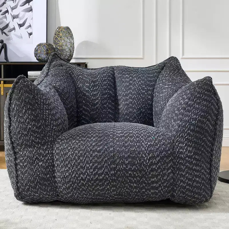 Pouf poire, canapé de sol paresseux pour adultes, chaise de cheminée au design ergonomique, fauteuil inclinable en mousse à mémoire de forme pour salon et chambre