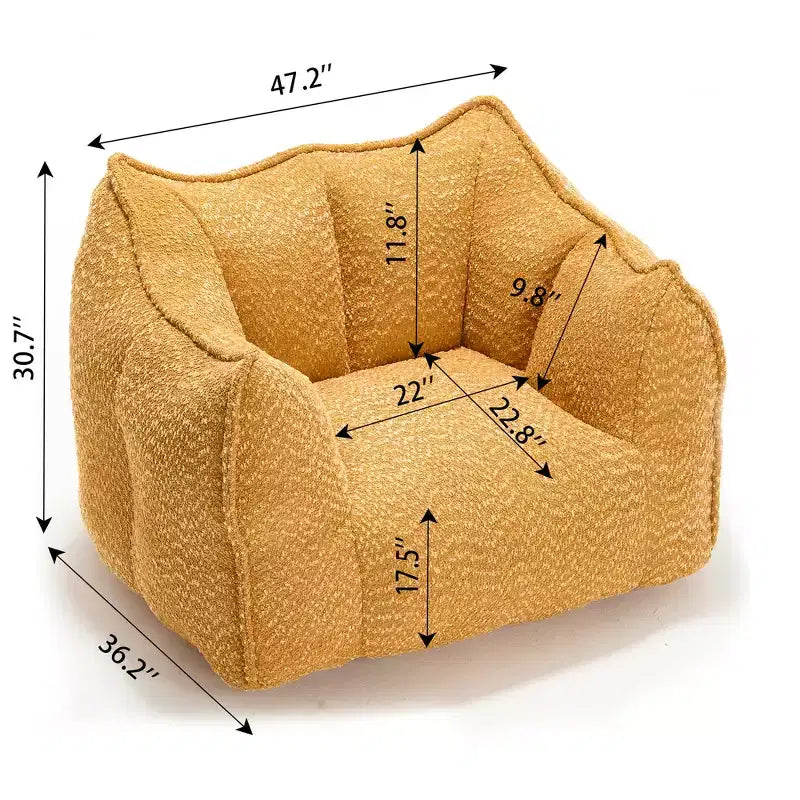 Pouf poire, canapé de sol paresseux pour adultes, chaise de cheminée au design ergonomique, fauteuil inclinable en mousse à mémoire de forme pour salon et chambre