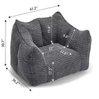 Pouf poire, canapé de sol paresseux pour adultes, chaise de cheminée au design ergonomique, fauteuil inclinable en mousse à mémoire de forme pour salon et chambre