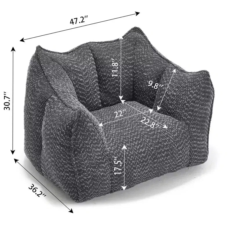 Pouf poire, canapé de sol paresseux pour adultes, chaise de cheminée au design ergonomique, fauteuil inclinable en mousse à mémoire de forme pour salon et chambre