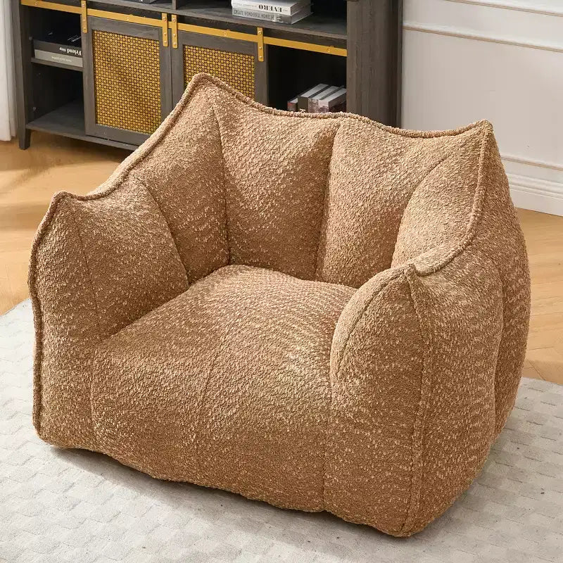 Pouf poire, canapé de sol paresseux pour adultes, chaise de cheminée au design ergonomique, fauteuil inclinable en mousse à mémoire de forme pour salon et chambre